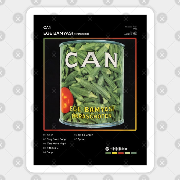 CAN - Ege Bamyasi (Remastered) Tracklist Album Magnet by 80sRetro